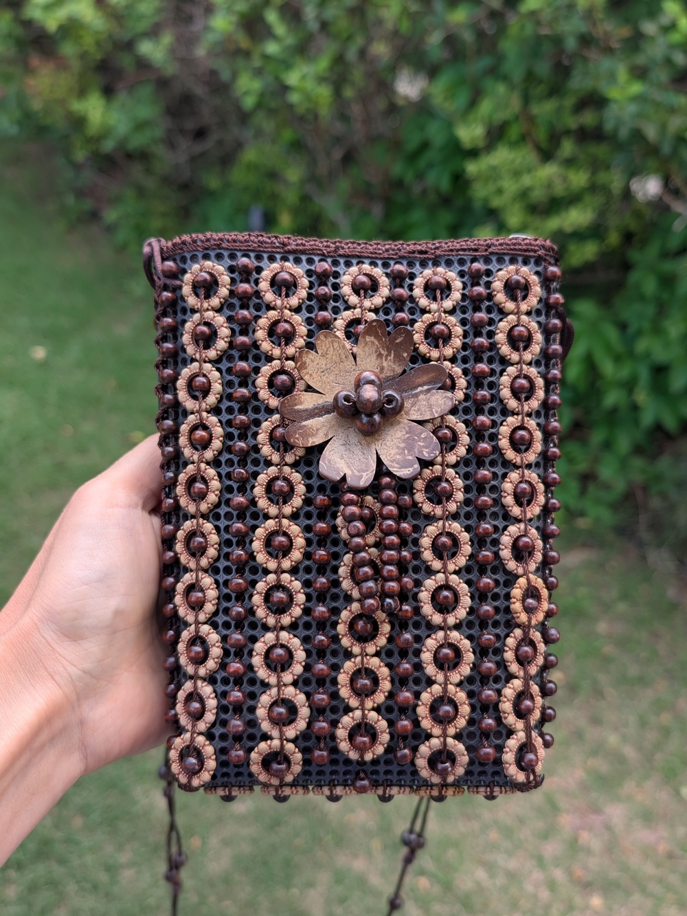 Bohemian Beaded Bag Vintage Floral Crossbody Purse Festival Cottagecore